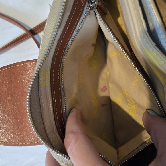 Brown and Cream Crossbody Bag - Picture 6 of 10